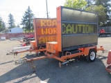 AMERICAN SIGNAL PORTABLE CHANGEABLE MESSAGE BOARD TRAILER