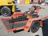 DITCH WITCH 1010 WALK-BEHIND TRENCHER ON A DITCH WITCH 323A SINGLE AXLE WOOD DECK TILT TRAILER