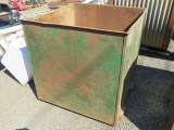 SKID MOUNTED METAL STORAGE BOX 48'' X 48'' X 48''