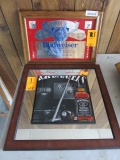 (1) BUDWEISER 18'' X 12'' FRAMED BOTTLE MIRROR & (1) JACK DANIEL 19'' X 19'' FRAMED BOTTLE MIRROR