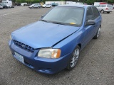 2000 HYUNDAI ACCENT GL *CERT OF POSSESSORY LIEN FORECLOSURE PAPERS - TITLE MUST BE APPLIED FOR IN OR