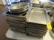 (2) STACKS ASSORTED SIZE & DEPTH STAINLESS STEEL TRAYS