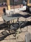 METAL PATIO TABLE W/4 CHAIRS