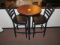 ROUND BAR TABLE W/(2) BAR STOOLS