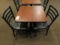 24'' X 24'' DINING TABLE W/(2) CHAIRS