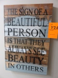 INSPIRATIONAL WOOD SIGN