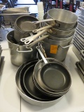 ASSORTED STAINLESS STEEL NON-STICK POTS & PANS