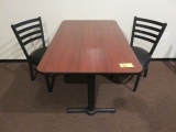 24'' X 48'' TABLE W/(2) CHAIRS