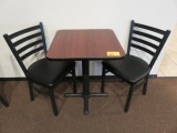 24'' X 24'' DINING TABLE W/(2) CHAIRS