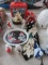 COCA COLA TIES, LUNCH BOX, MUSIC BOX, TRAY AND 4 FIGURINES