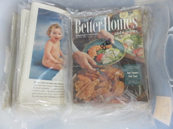 TOTE OF MOSTLY LADIES HOME JOURNAL AND BETTER HOMES AND GARDENS