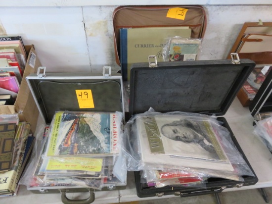 (3) BRIEFCASES OF LIFE AND RAILROAD MAGAZINES