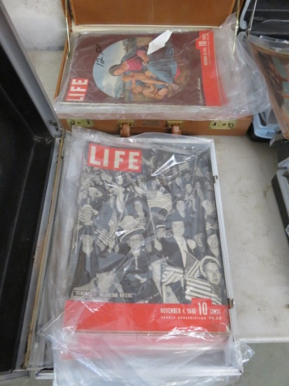 (2) BRIEFCASES MOSTLY LIFE MAGAZINES
