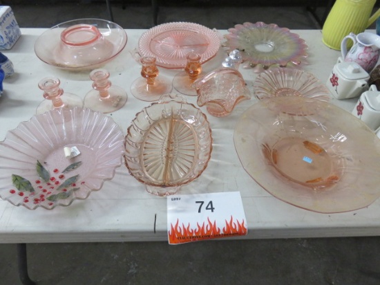 ROSE COLORED GLASS WARE