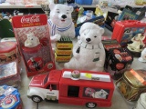 COCA COLA TRUCK, TALKING MUG AND (2) COOKIE JARS