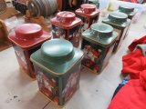 (7) CERAMIC COCA COLA CANISTERS