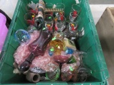 TOTE OF ASSORTED GLASS WARE