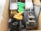 BOX W/ ASSORTED DRILL BITS, HOLE SAWS, ALLEN WRENCHES, (1) 20 PIECE END MIL