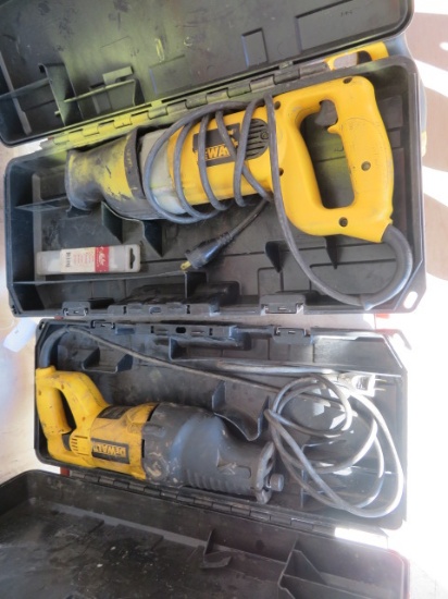 (2) DEWALT 120V RECIPROCATING SAWS W/ CASES