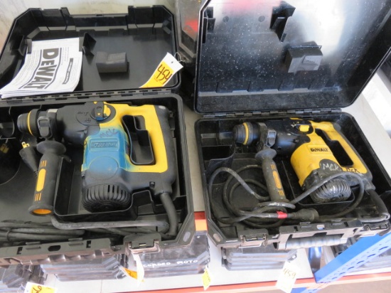 (2) DEWALT 120V ROTARY HAMMERS W/ CASES