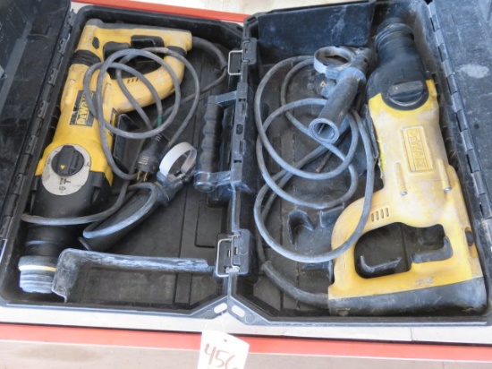 (2) DEWALT 120V ROTARY HAMMERS W/ CASES