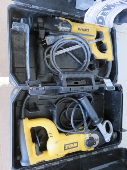 (2) DEWALT 120V ROTARY HAMMERS W/ CASES