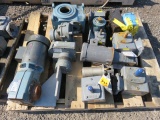 PALLET W/BOSTON AND DAVID BROWN GEAR BOXES AND ELECTRIC MOTORS