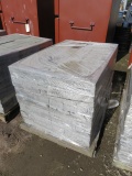 PALLET OF MUTUAL MATERIALS 16'' X 16'' BASKET WEAVE GRAY CEMENT PAVERS, APP