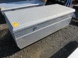 ALUMINUM DIAMOND PLATE TRUCK TOOL BOX, SINGLE LID