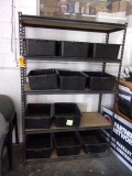 SHELVING W/PLASTIC PARTS BINS