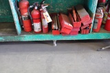 ASSORTED FIRE EXTINGUISERS AND REFLECTORS
