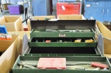 GRAY METAL TOOL BOX AND CONTENTS