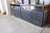 (2) WORK BENCHES WOOD W/CONTENTS