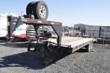 2008 ASSEMBLED 26' FLATBED BED GOOSENECK WITH FOLDING RAMPS