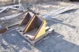 TWO PIECES YELLOW FABED STEEL BOXES