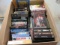 (2) BOXES OF DVD'S, VHS TAPES & AUDIO BOOKS