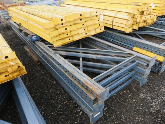 PALLET RACKING (6) 42'' X 16' UPRIGHTS + (30) 9' CROSSARMS