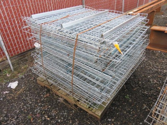 LOT OF APPROXIMATELY (18) SECTIONS OF WIRE DECKING FOR PALLET RACKING