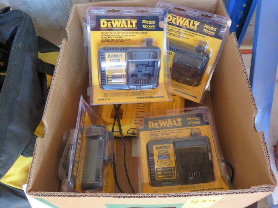 (6) ASSORTED DEWALT BATTERY CHARGERS