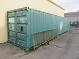 40' SHIPPING CONTAINER, SECURITY DOORS AT BOTH ENDS