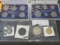 UNITED STATES MINT PROOF SET, UNITED STATES QUARTERS PROOF SET, & (4) ASSORTED COINS