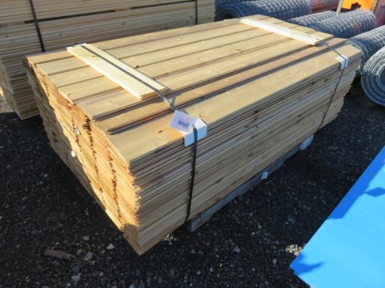PALLET OF 6' TONGUE & GROOVE CEDAR BOARDS