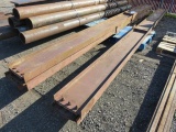 PALLET W/ (5) 18' X 9'' X 12'' STEEL I-BEAMS