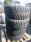 (4) TOYO OPEN COUNTRY 35X12.50R20LT TIRES W/(4) GMC 6 LUG ALUMINUM WHEELS