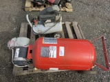 PALLET W/PORTABLE CABLE C6110 25 GALLON AIR COMPRESSOR 120V SINGLE PHASE, &