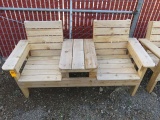 DOUBLE SEAT CEDAR BENCH 66'' X 24''