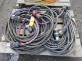 (3) 50 AMP EXTENSION CORDS W/TWIST LOCK CONNECTION PLUGS