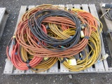 PALLET W/ (12) ELECTRIC EXTENSION CORDS