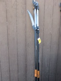 (2) FISKARS POWER STROKE 12' EXTENDABLE TREE PRUNERS