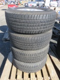 (4) MICHELIN LXT WINTER LT265/70R17 TIRES W/(4) FORD & (6) LUG ALUMINUM WHE